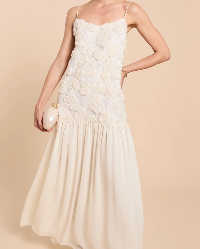 White Floral Alexis Dupe - Image 1