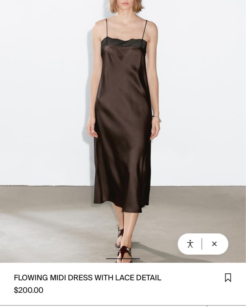 Massimo Dutti Dress with Lace Detail - Image 1