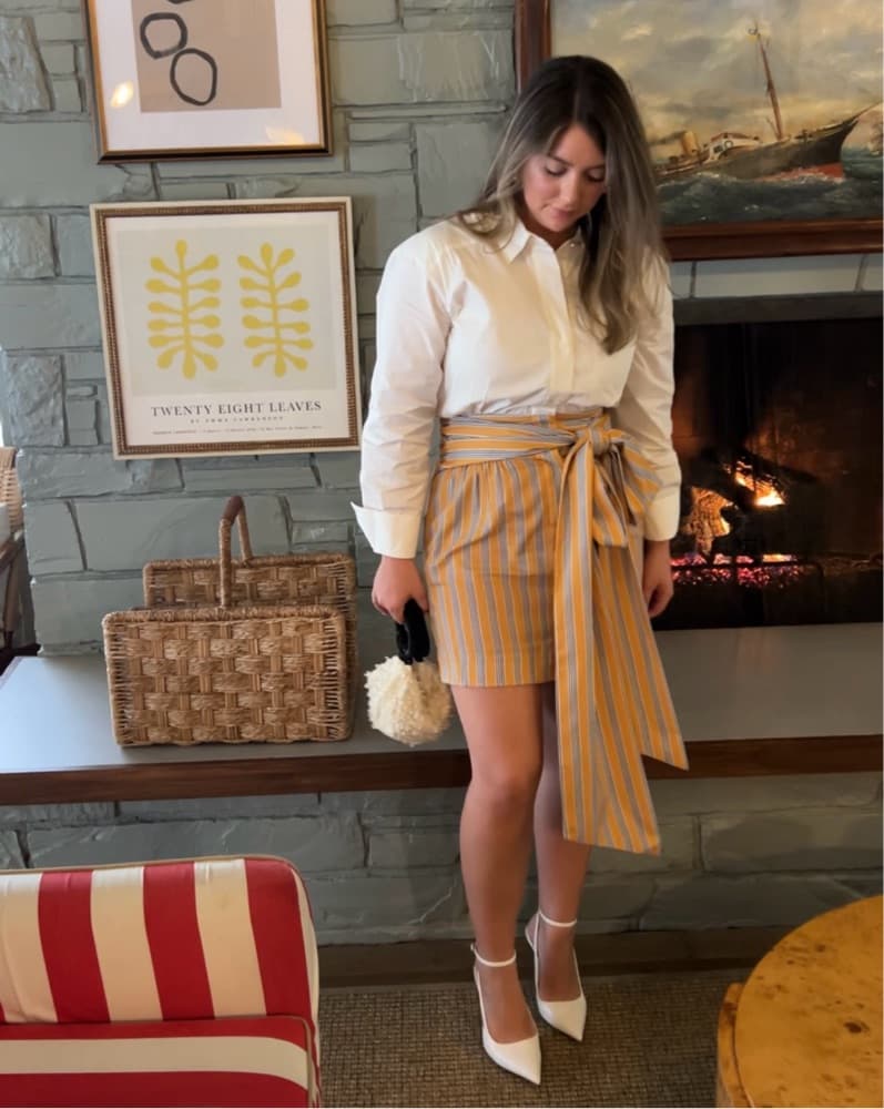 Button Up Dress With Bow - Image 2