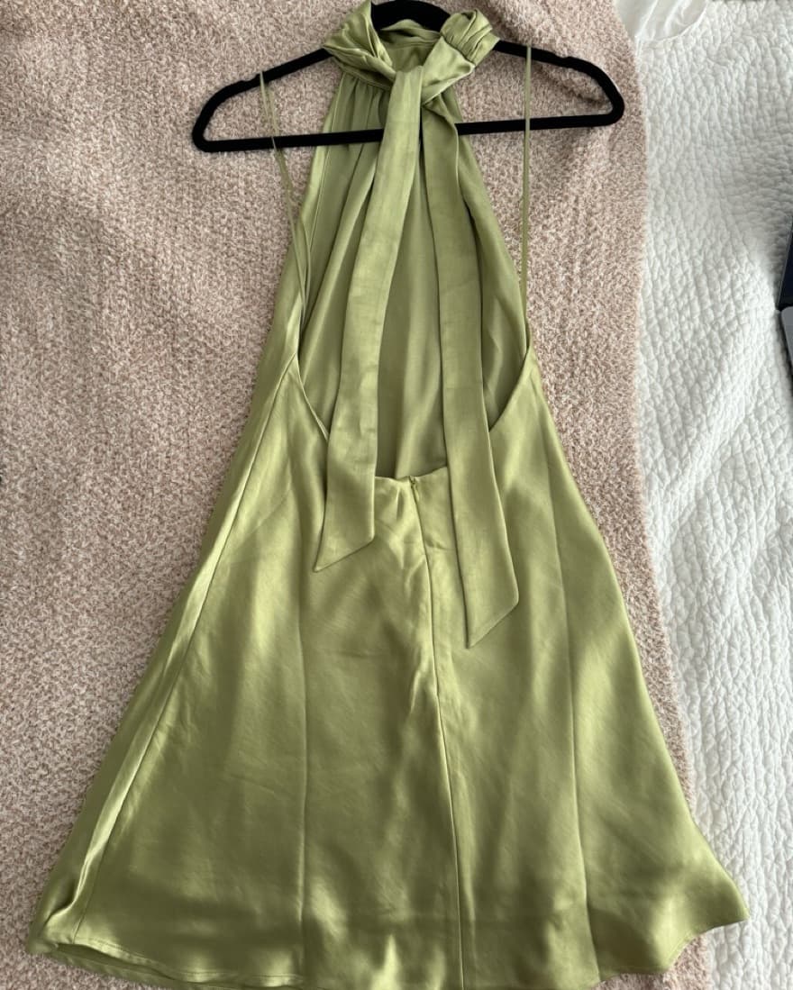 Halter Neck Low Back Mini Dress - Image 2
