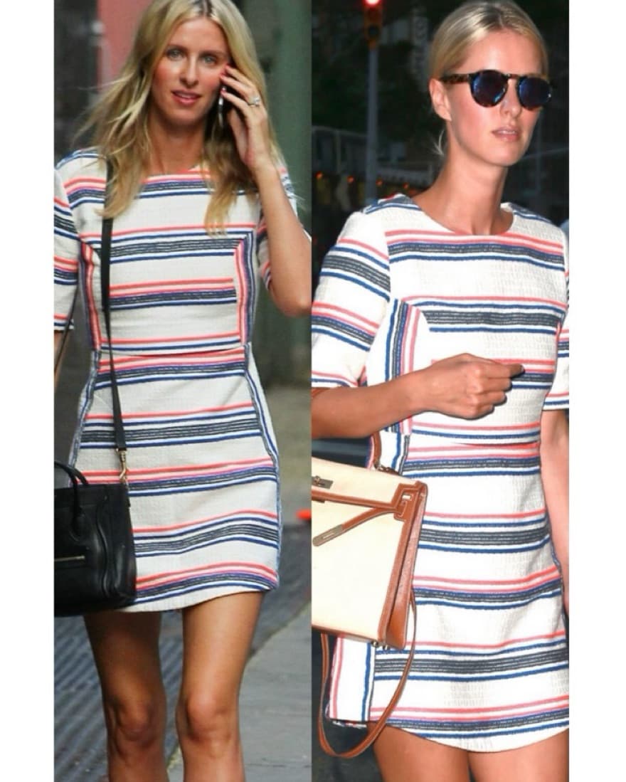 Topshop Neon Stripe Jacquard Dress - Image 1