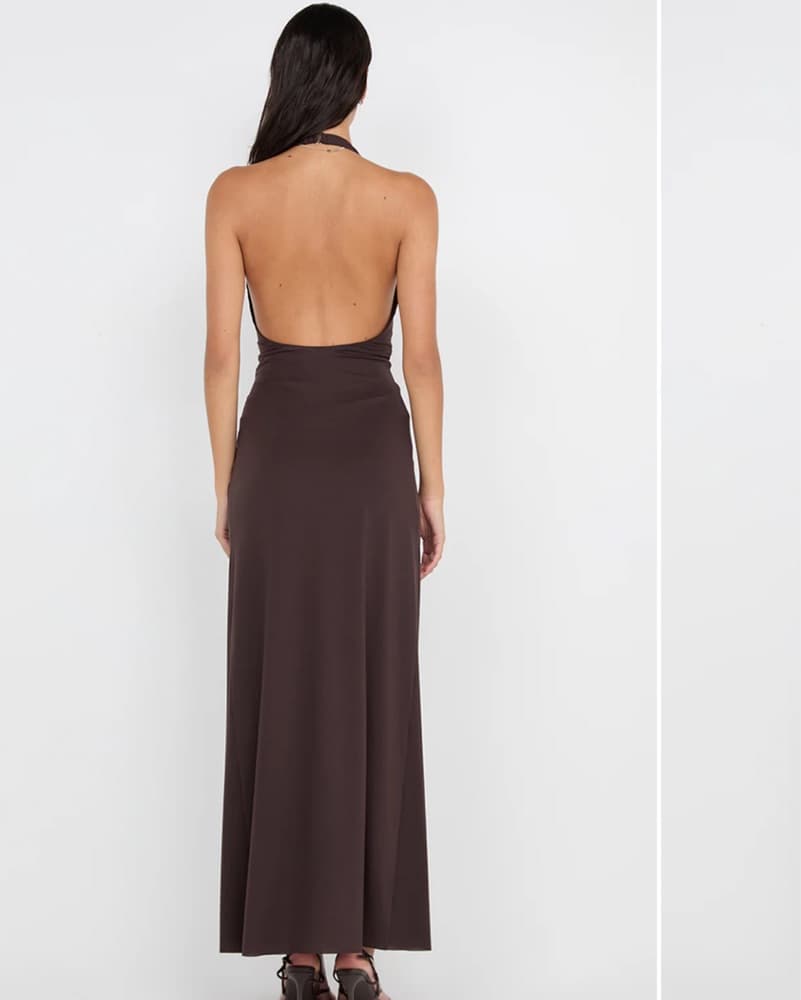 Bec And Bridge Brown Drape Maxi Dress - Image 2