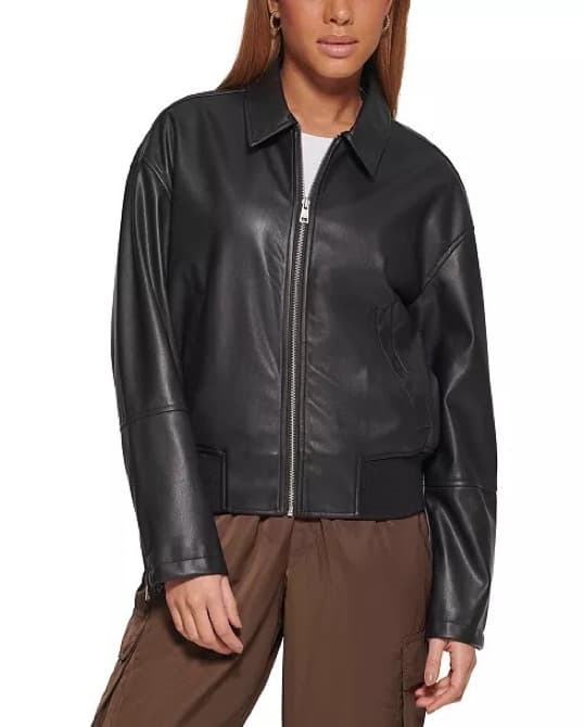 Levis Faux Leather Bomber - Image 1