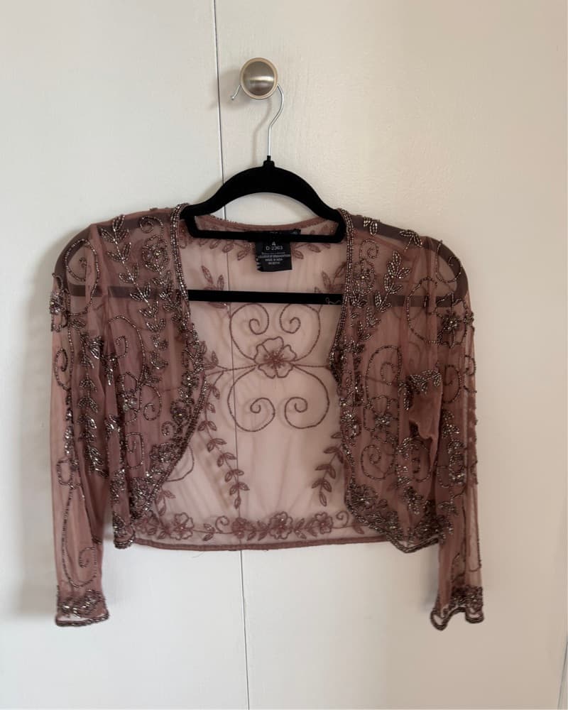 Beaded mesh bolero – vintage Coachella - Image 4