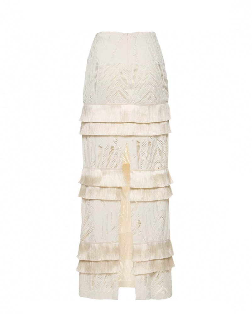 Patbo Fringe Lace Maxi Skirt - Image 2
