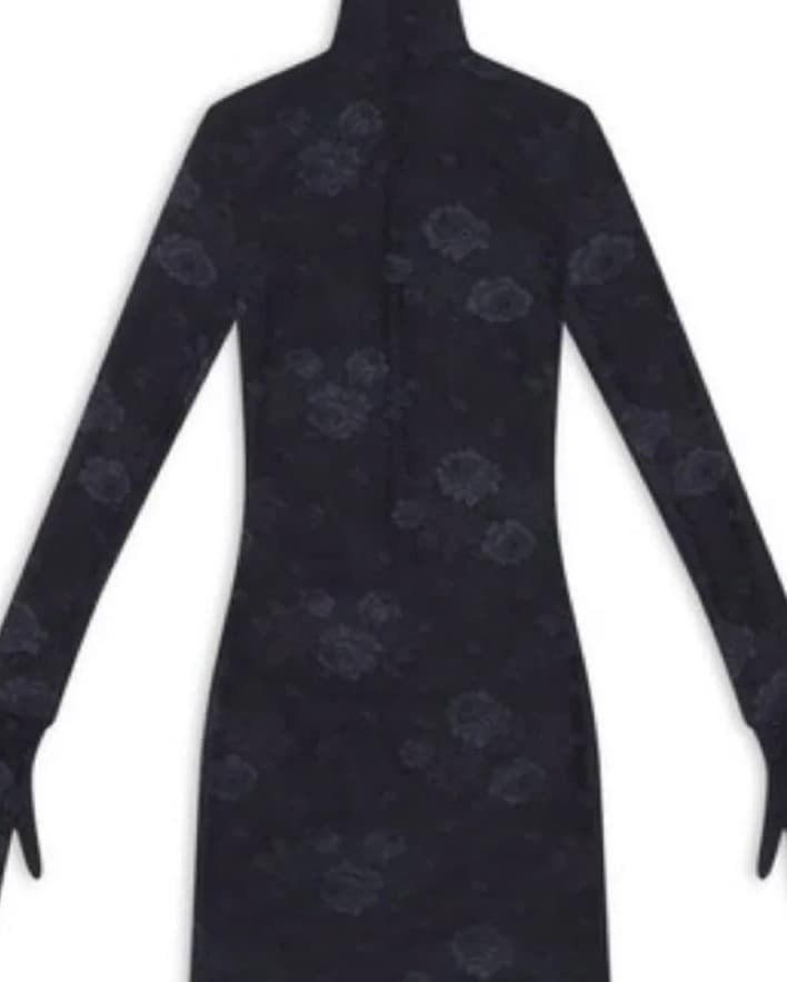 Balenciaga Lingerie Dress With Gloves - Image 3