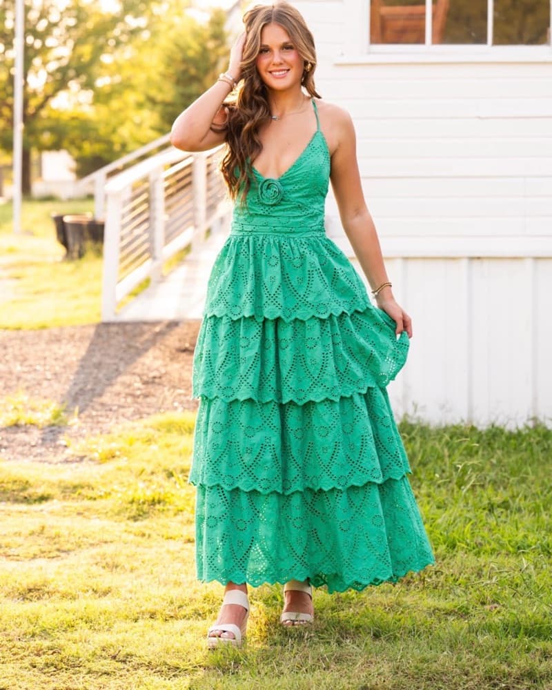Green Boutiqe Dress - Image 1