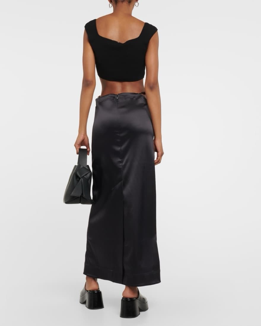 Ganni Silk Maxi Skirt - Image 4