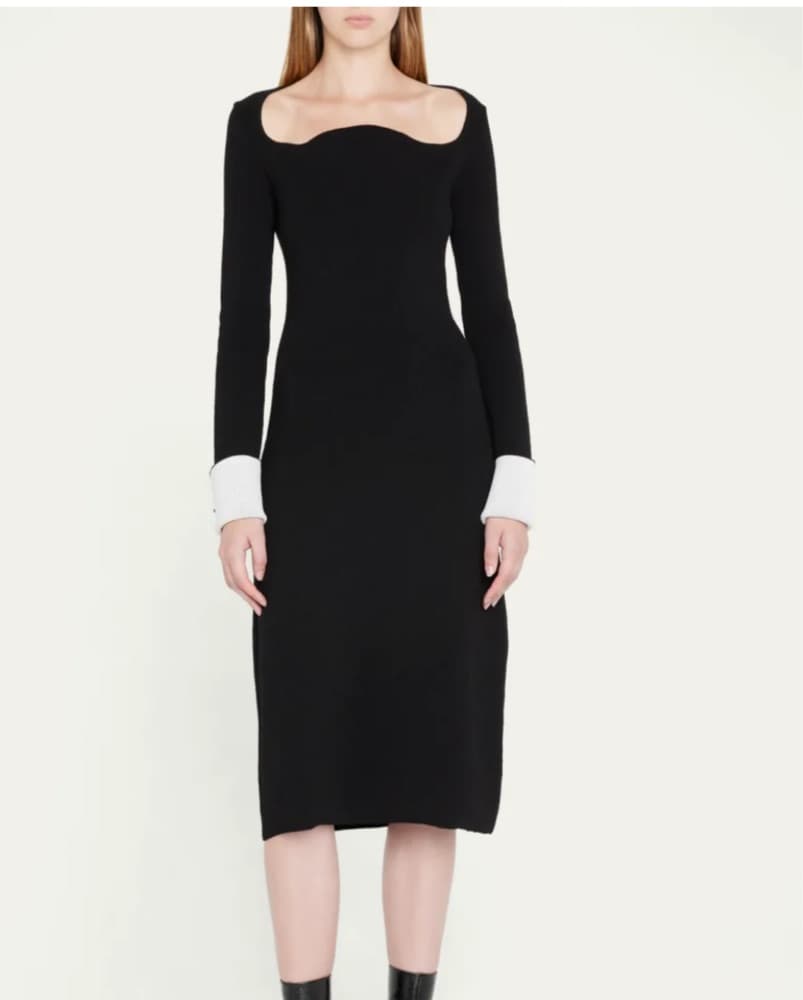 Unique Proenza Midi Dress in Black - Image 4