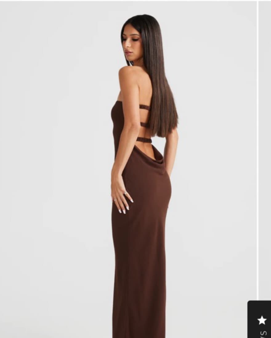 Melani The Label Brown Strapless Dress - Image 2