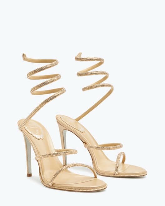 Rene caovilla Cleo Heels Gold  - Image 1