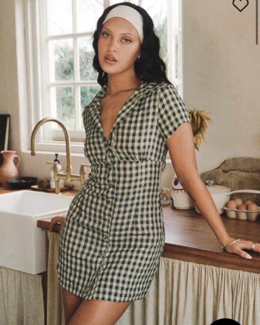 Mini Checkered Dress - Image 3