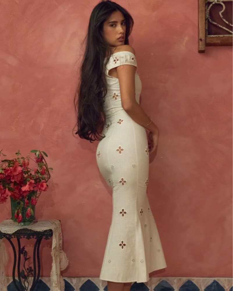 Mirror Palais Floral Eyelet Dress - Image 2