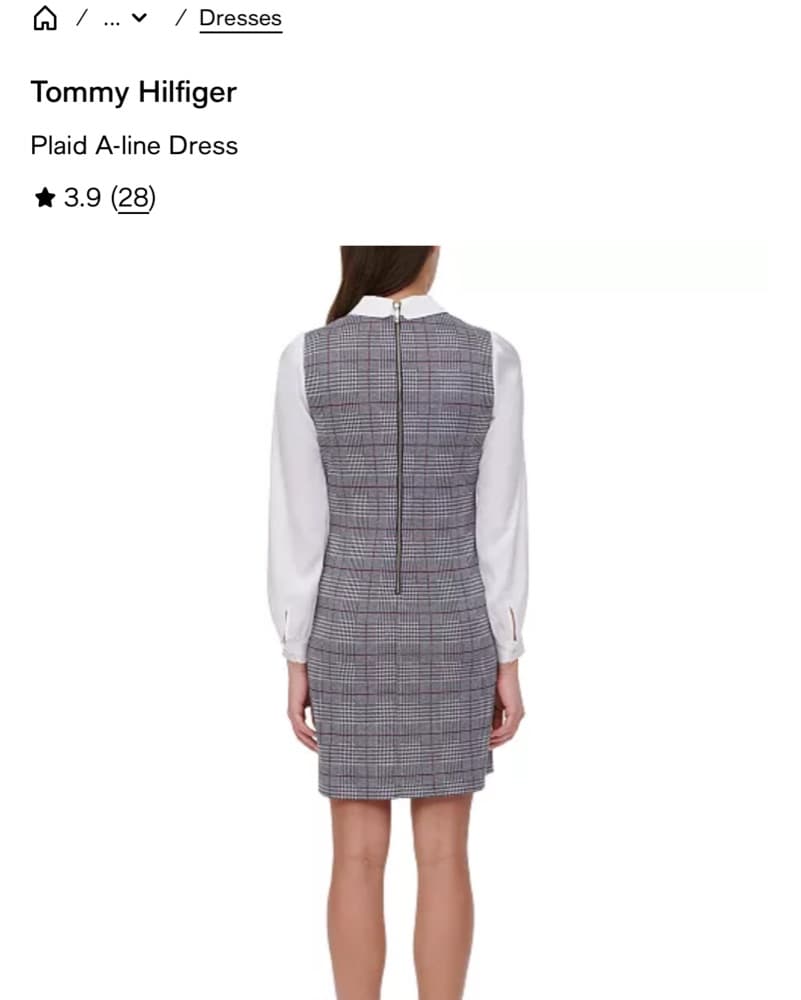 Tommy Hilfiger  Plaid A-Line Dress - Image 3