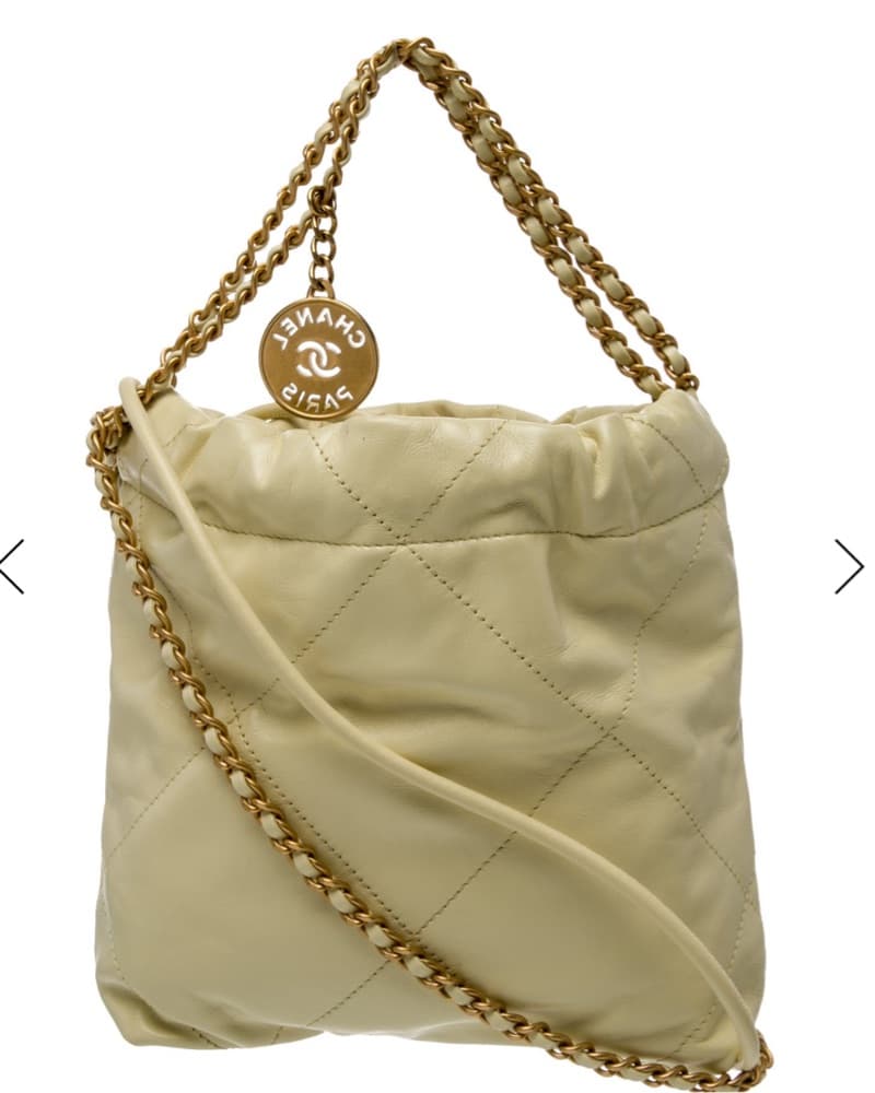 Chanel Mini 22 Yellow Calfskin - Image 5