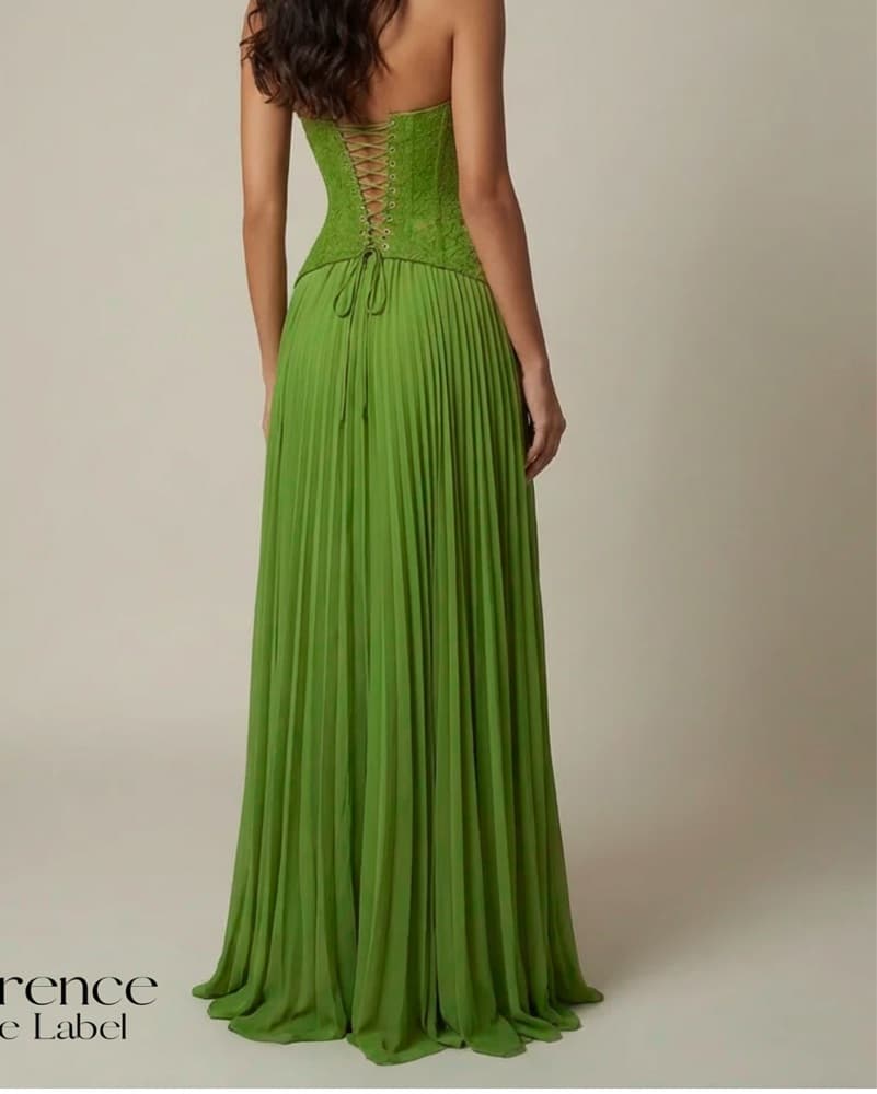 Long Green Dress - Image 4