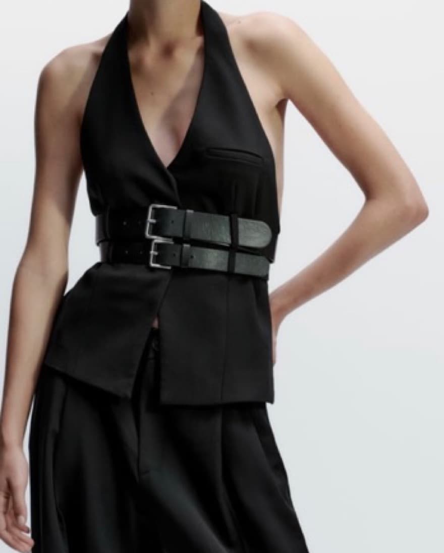 Zara Belted Halter Vest - Size Small  - Image 1