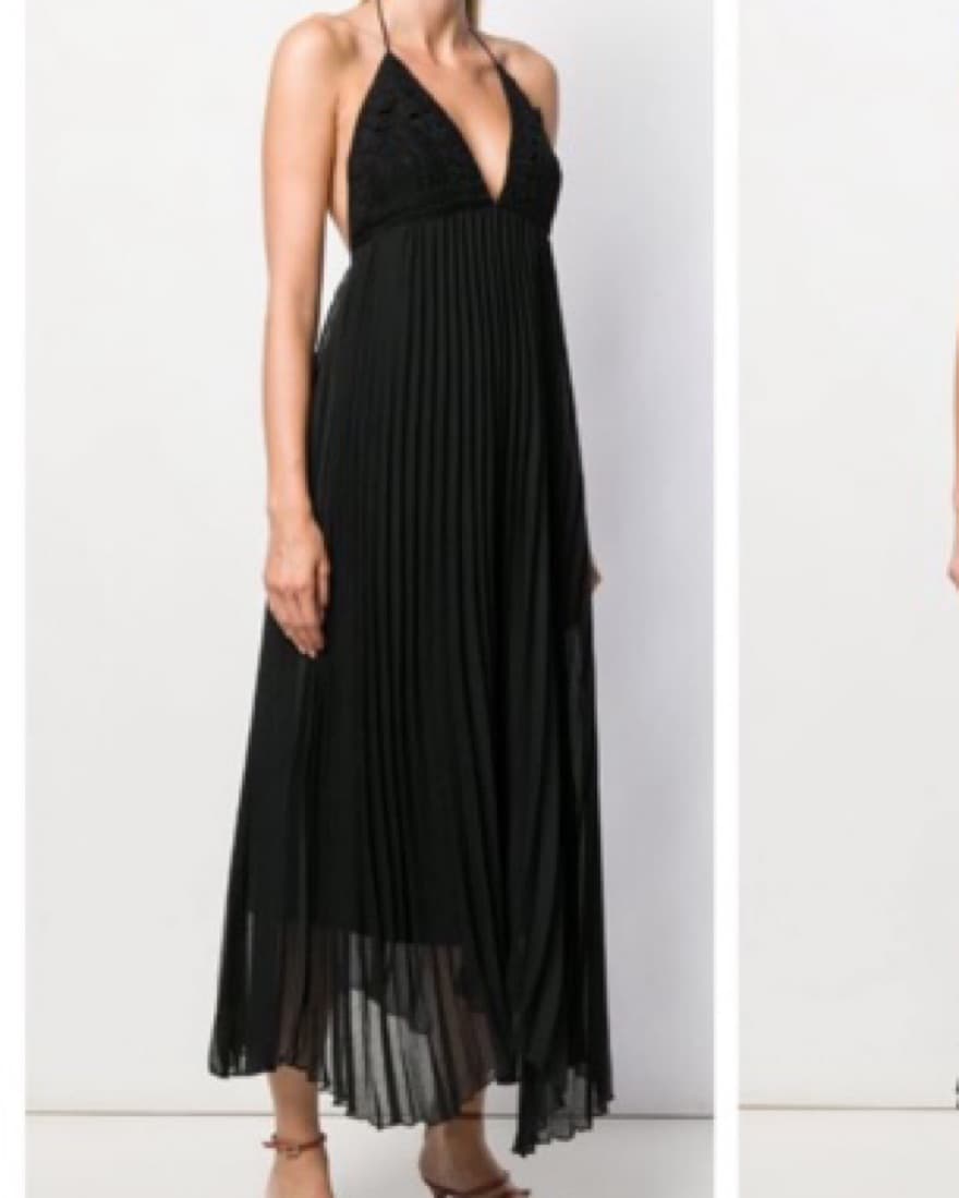 Alice And Olivia Pleated Halter Dress - Image 1
