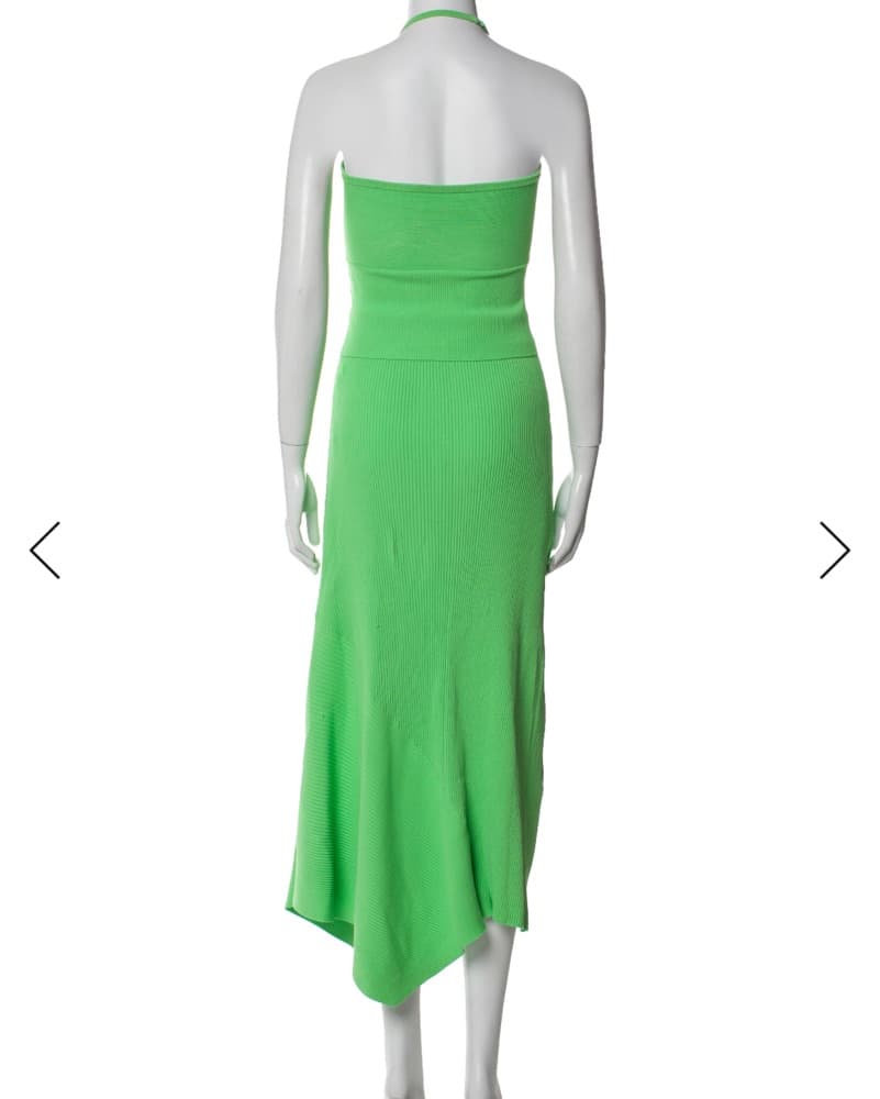 Vibrant Green Halter Maxi Dress - Image 4