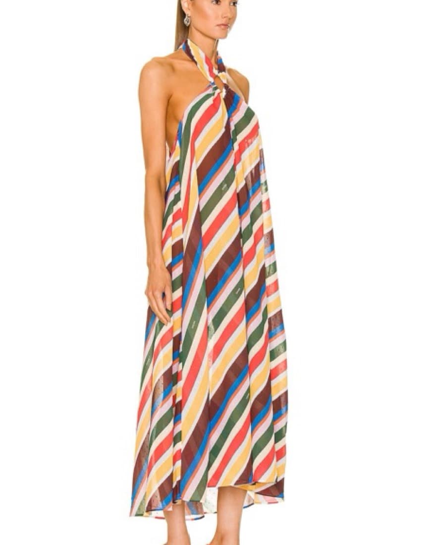 Ganni Chiffon Halter Dress - Image 1