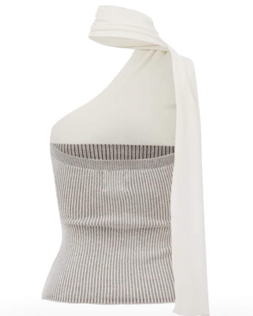 with jean scarf top - Image 3