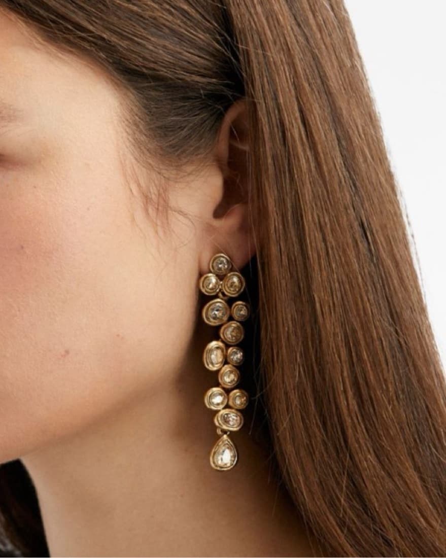 Oscar de le Renta Crystal Drop Earrings - Image 2