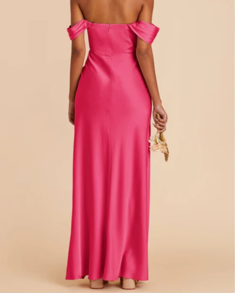 Birdy Grey Pink Off-Shoulder Gown - Image 2