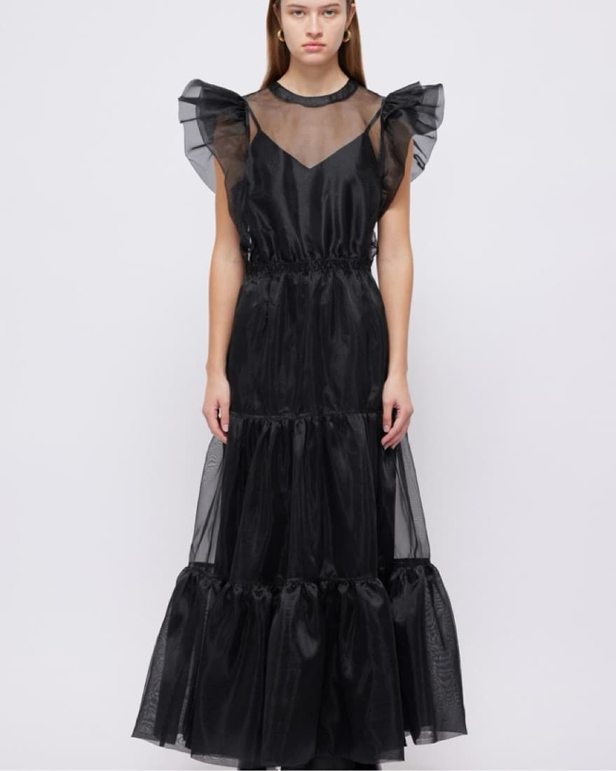 CHIANA RUFFLE SLEEVE MIDI - Image 1