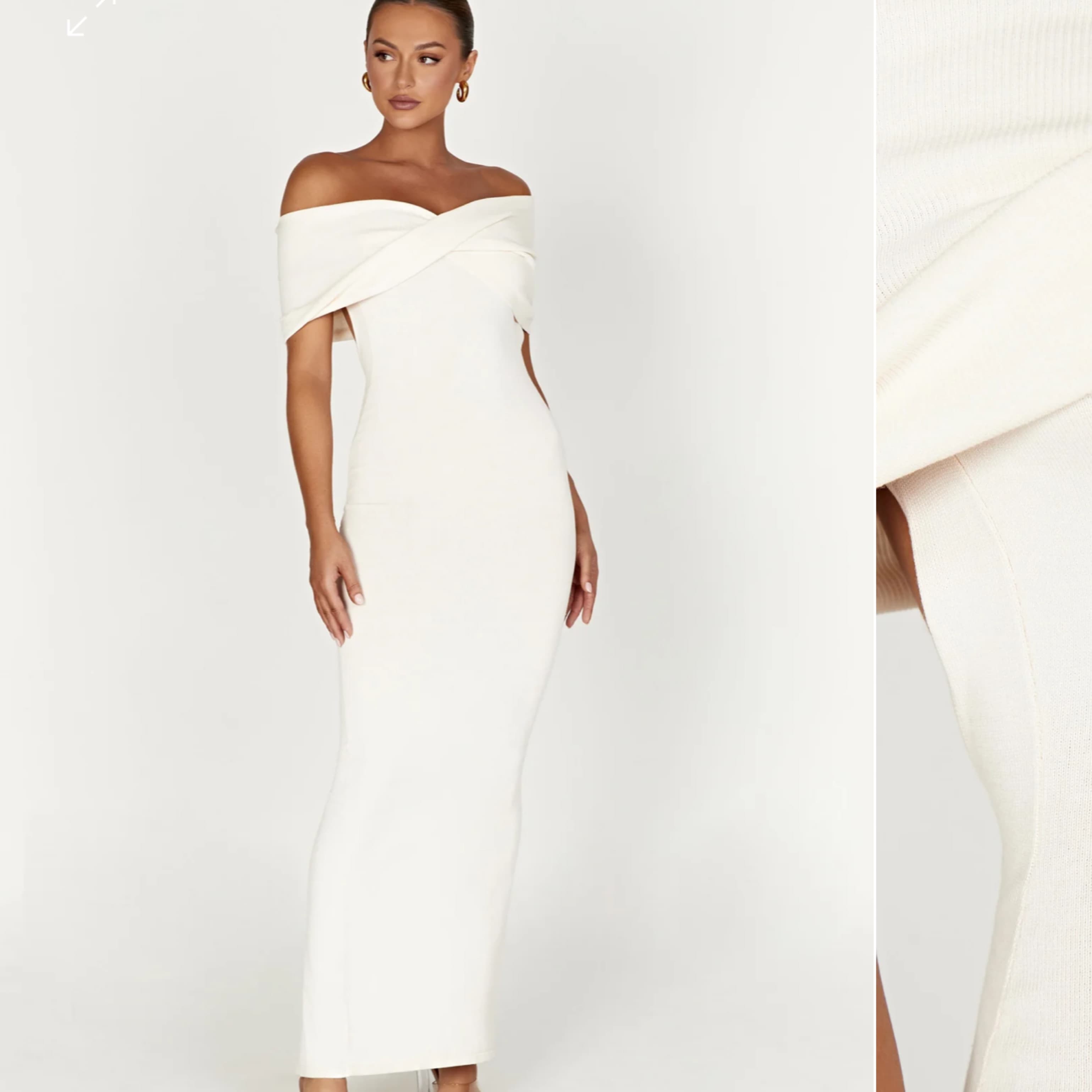 TERESE Off Shoulder Knit Maxi Dress - Image 1
