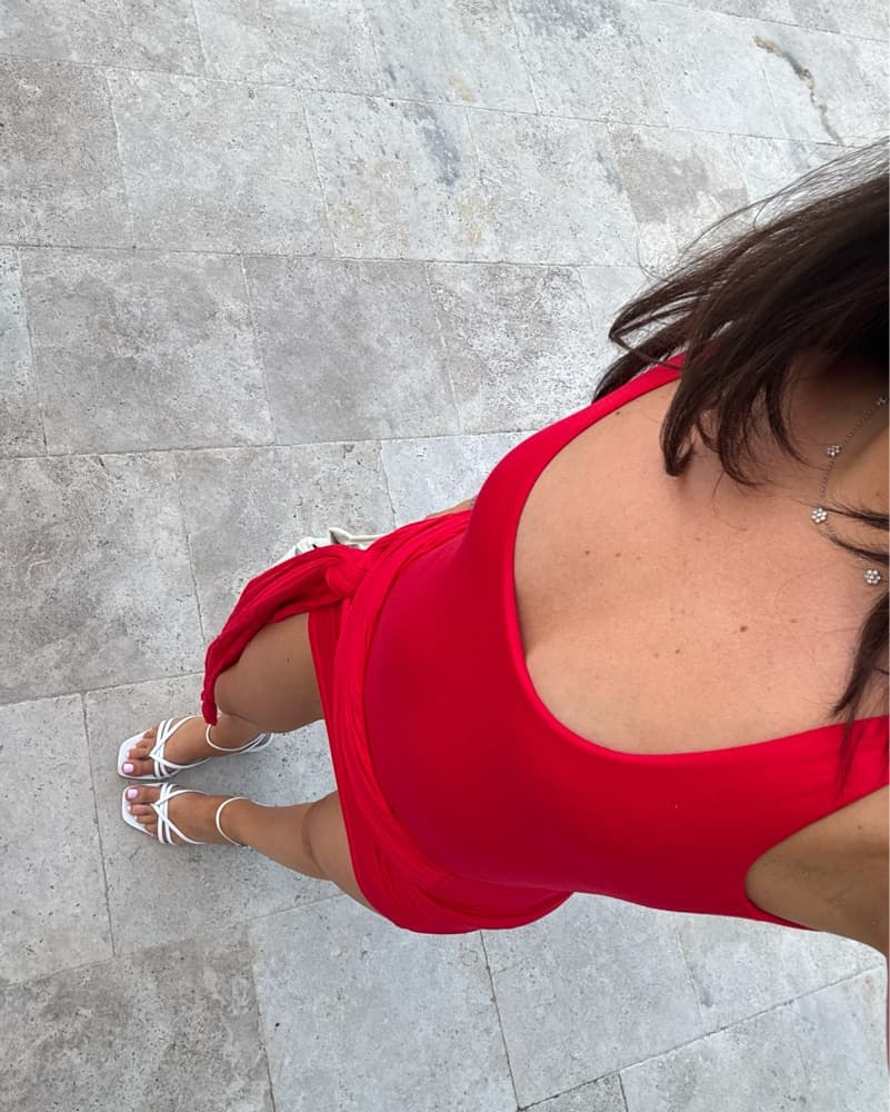 Lovers And Friends Helene Mini Dress Red - Image 5