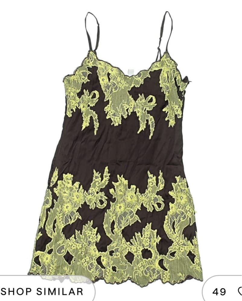 Lace Overlay Slip Dress - Image 1