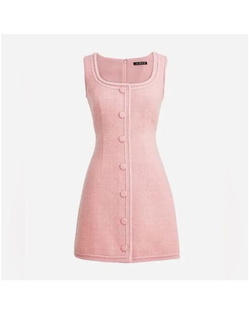 Pink Tweed Mini Dress - Image 1
