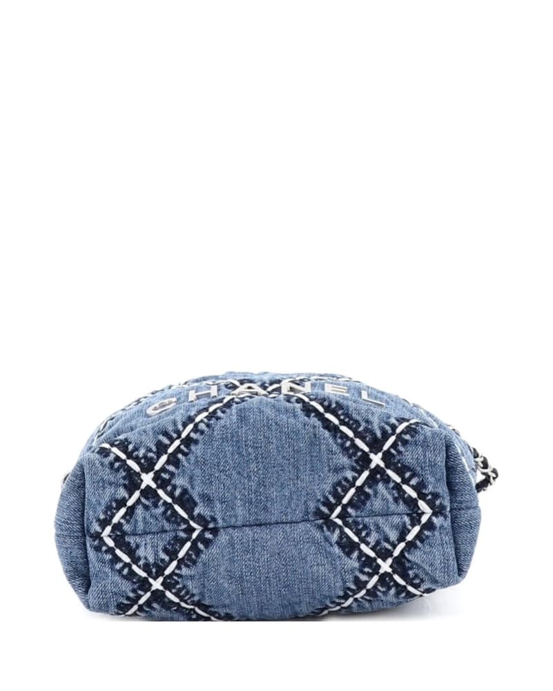 Chanel 22 Denim Quilted Mini Bag - Image 4