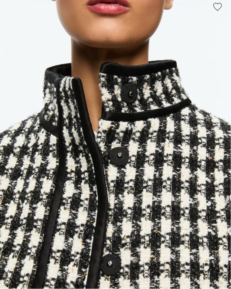 Alice + Olivia Tweed Houndstooth Jacket  - Image 4