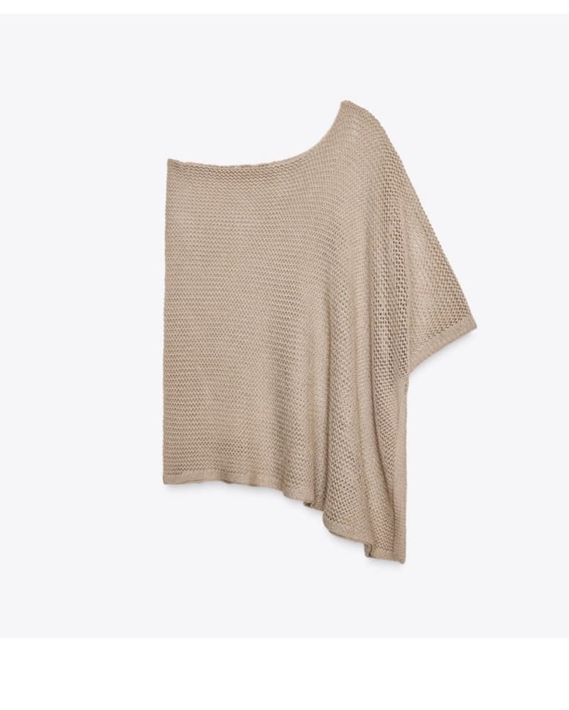 Chic Asymmetric Knit Poncho - Image 5
