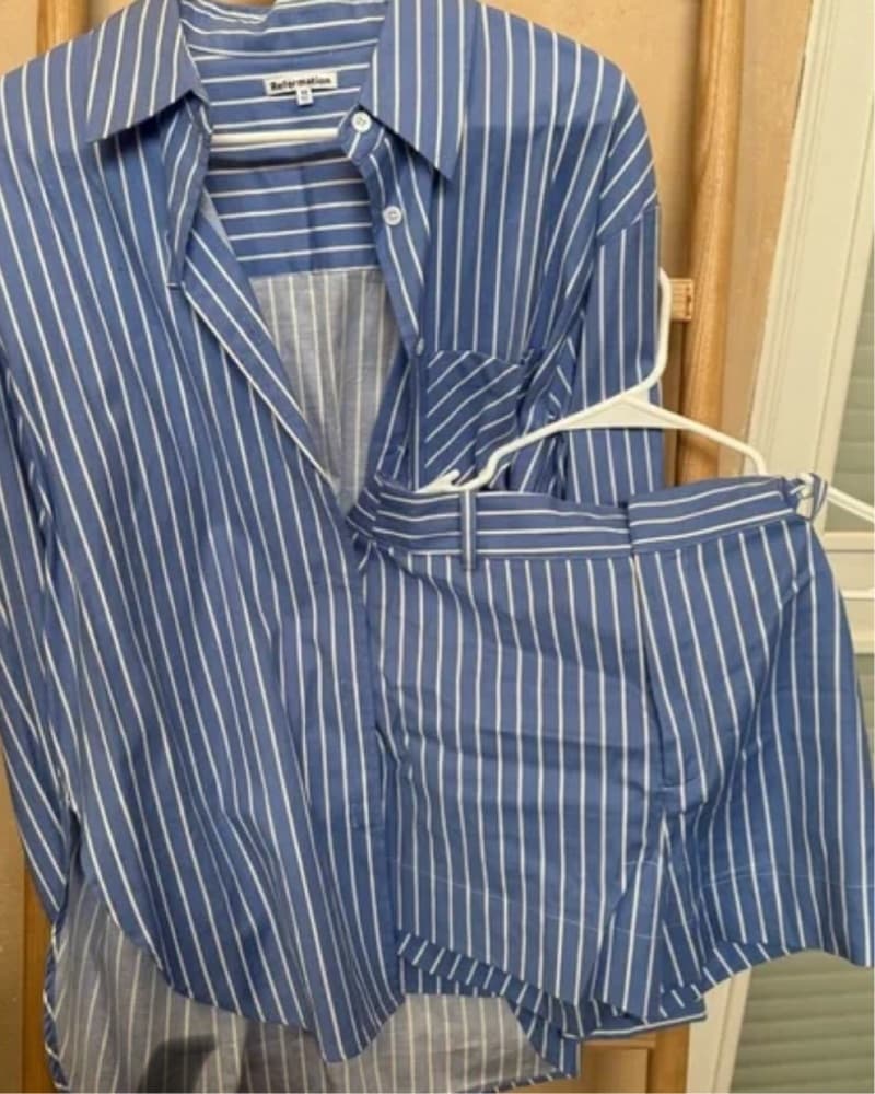 Reformation Stripped Poplin Set - Image 2