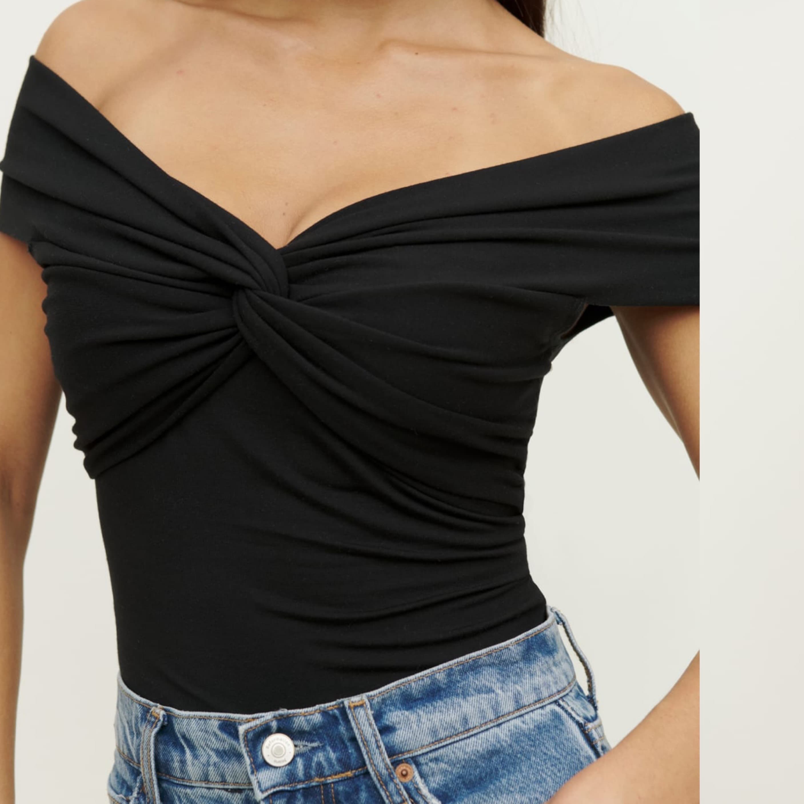 Black off the shoulder top - Image 1