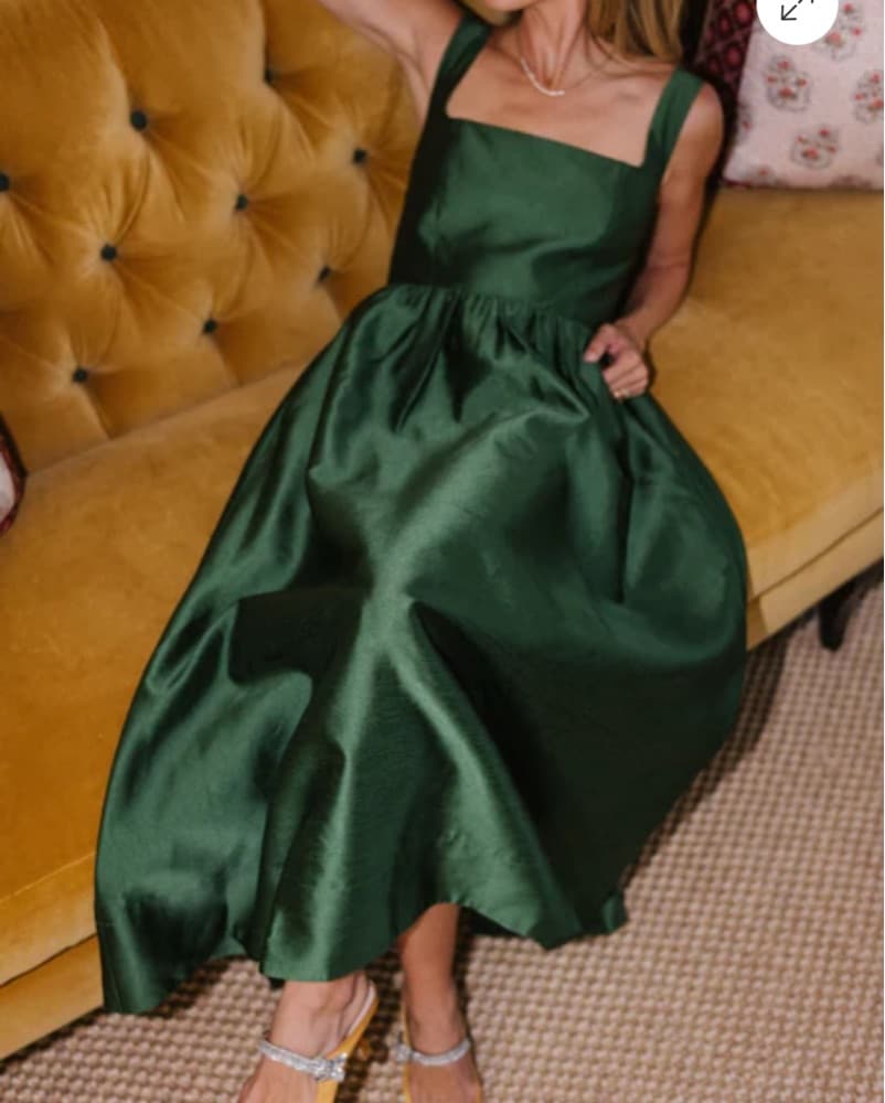 Tuckernuck Green Dupioni Esme Dress - Image 2