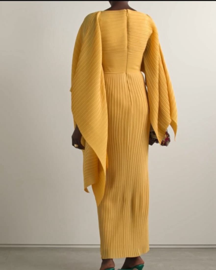 Cape Effect Plissè Dress Wedding Guest - Image 2