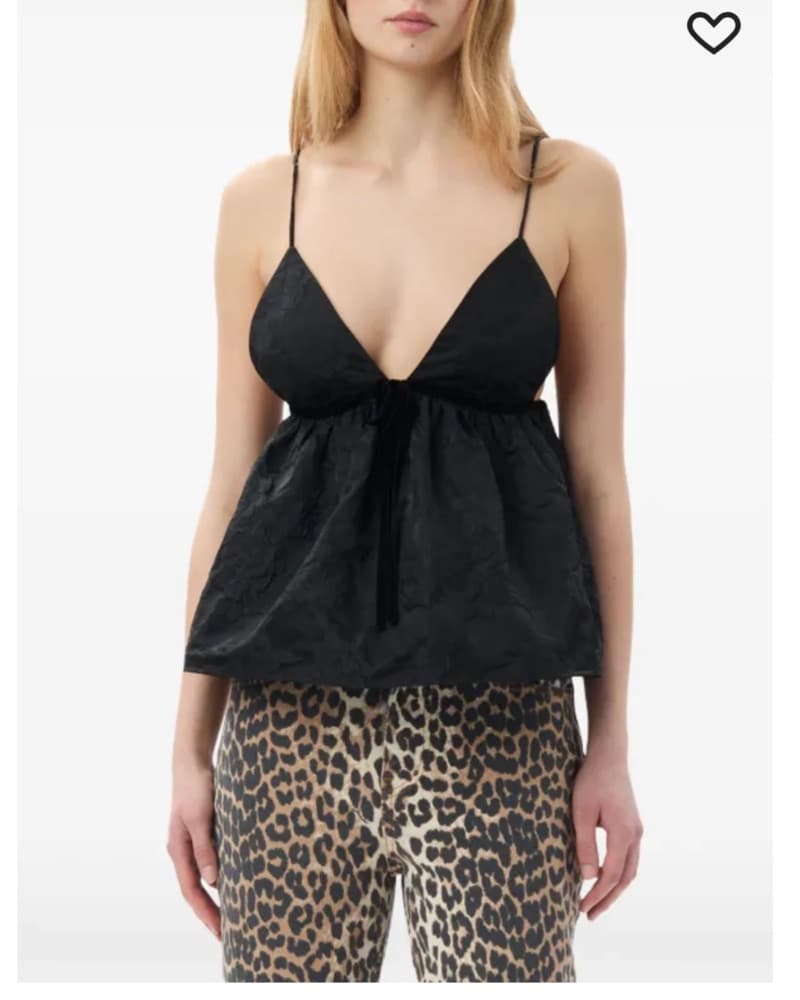 Ganni Floral Jacquard Tank Top - Image 1