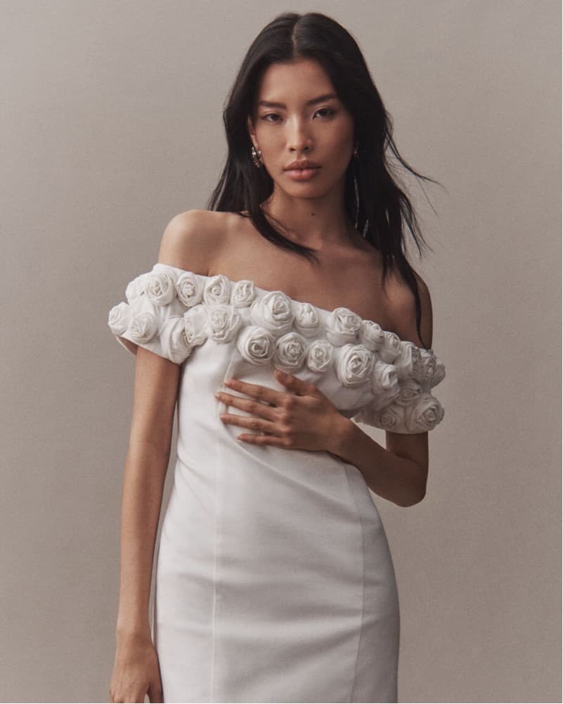 Elegant Off-Shoulder Floral Dress - Image 2