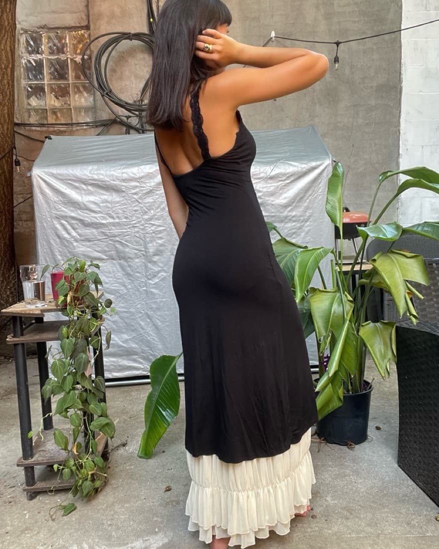 Black Tiger Mist Maxi Dress - Image 3