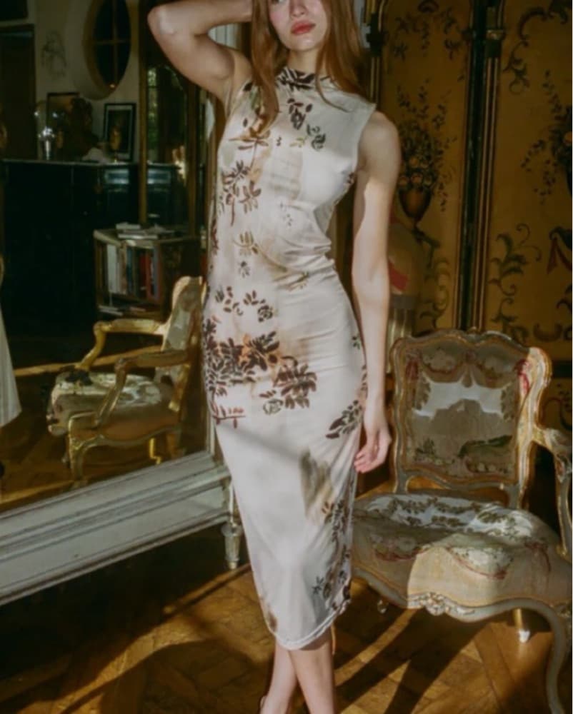 With Jean Syros Midi Dress - Image 1