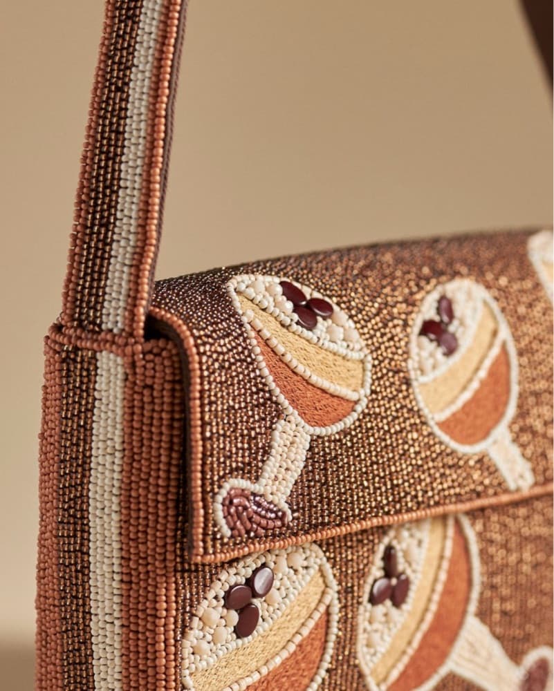 Anthro Espresso Martini Beaded Fiona Bag - Image 4