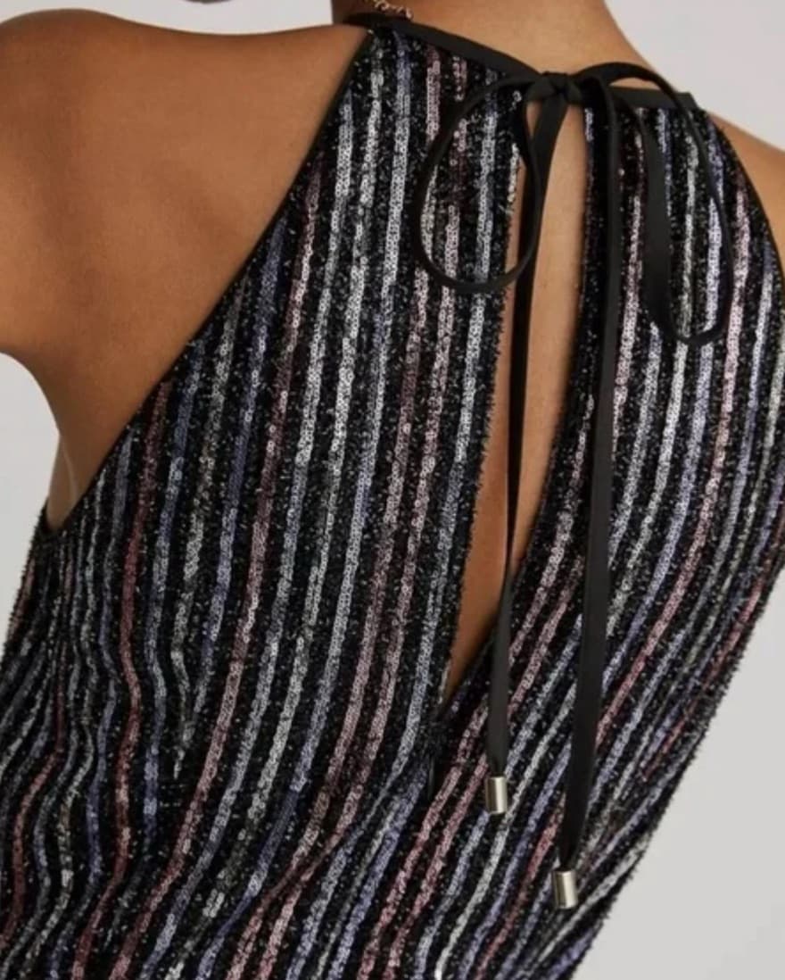 Anthropologie Silver Disco Jumpsuit - Image 2