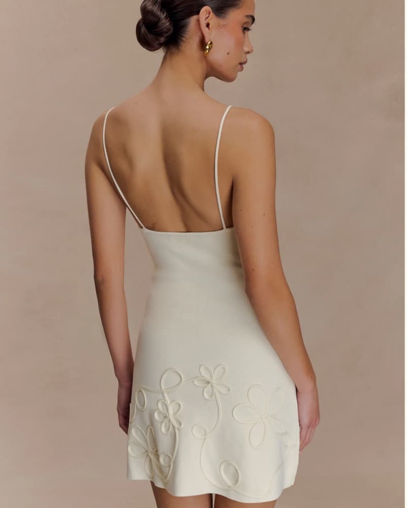 Brullo Embroidery Knit Dress - XS - Image 3