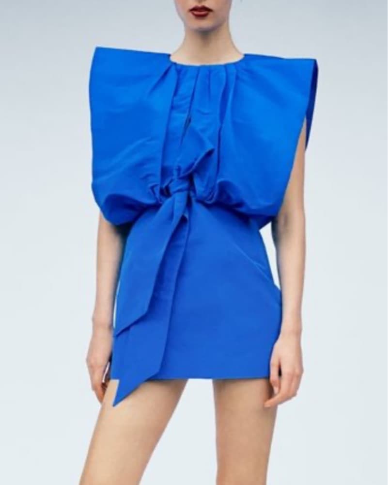 Zara Mini blue Dress Limited Edition S - Image 2