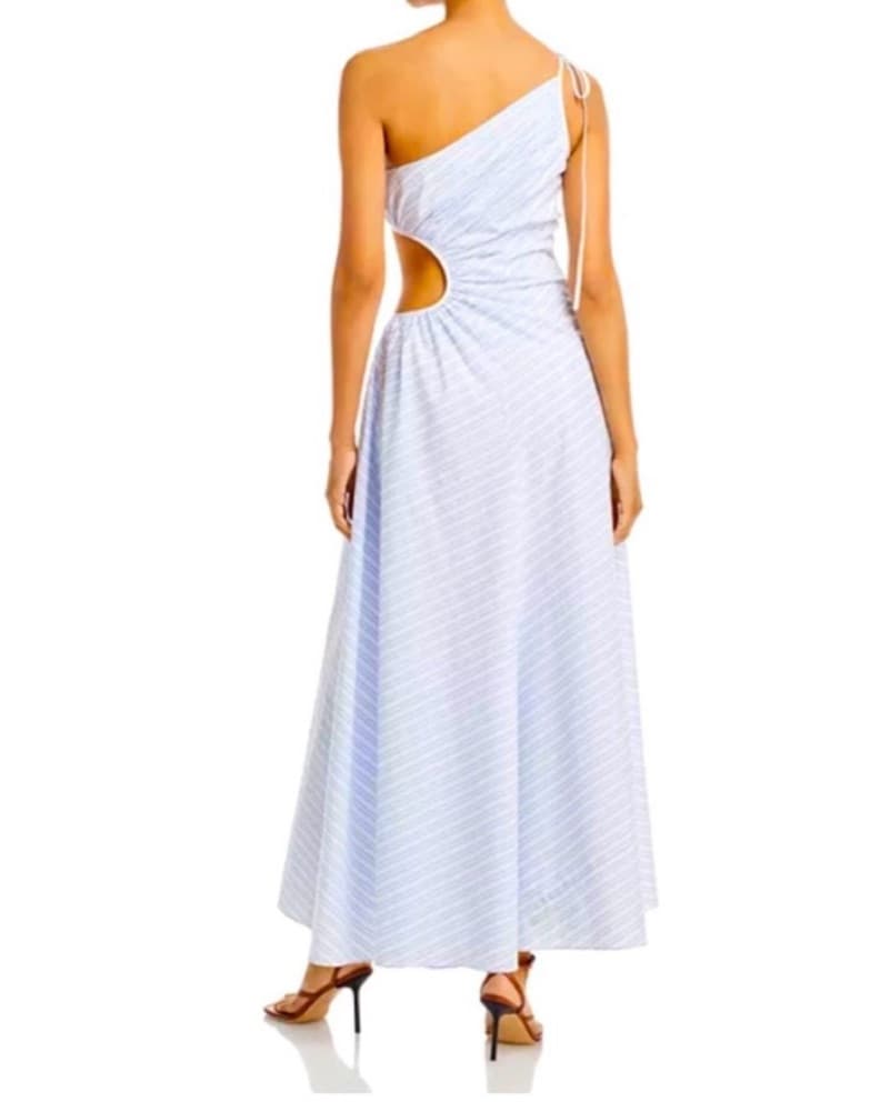 Staud Blue & White Striped Dressi - Image 3