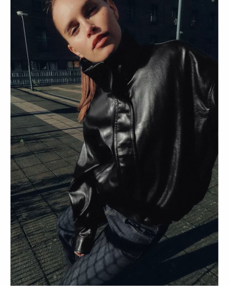 Black Zara Faux Leather Jacket - Image 6
