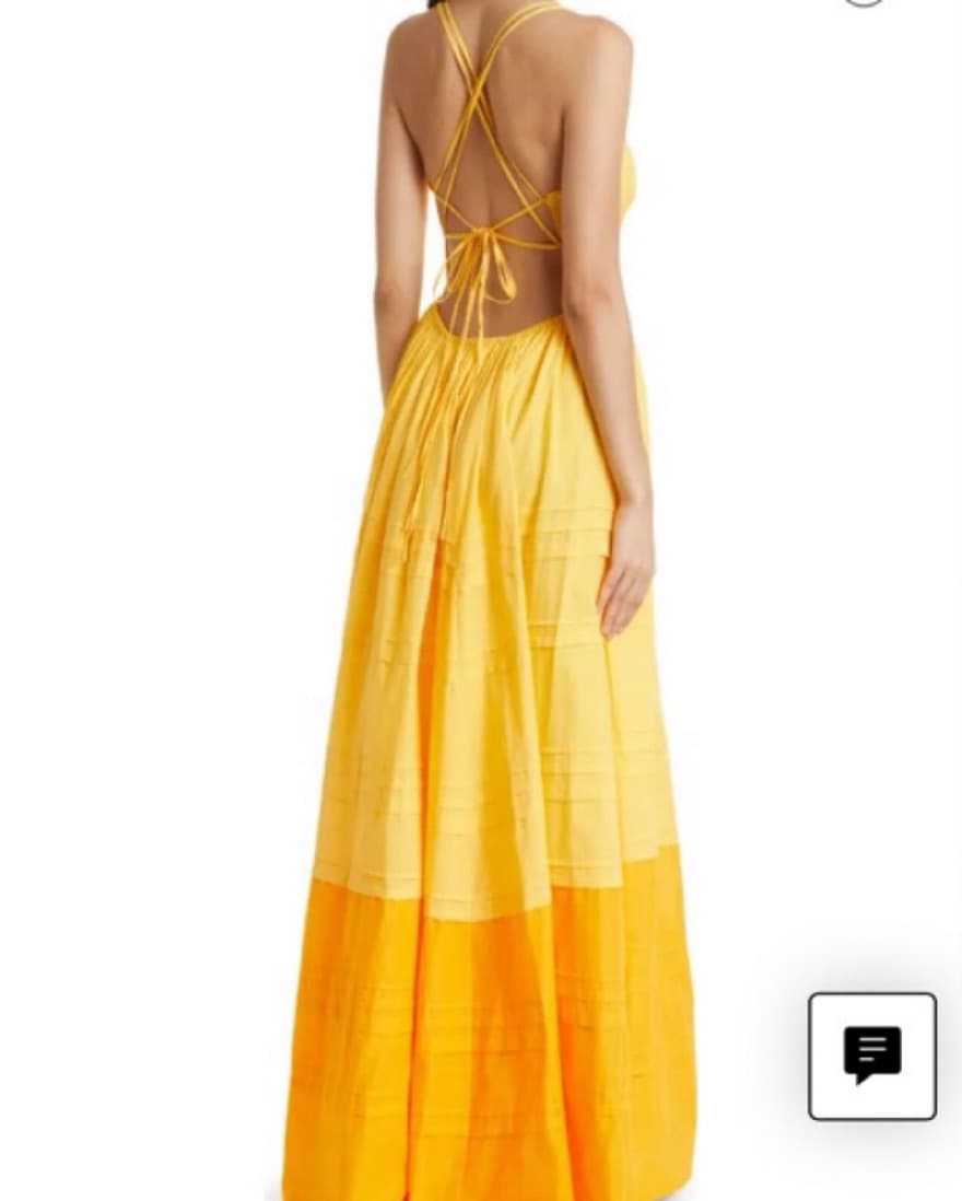 Staud Brigitte Yellow Maxi Dress - Image 5
